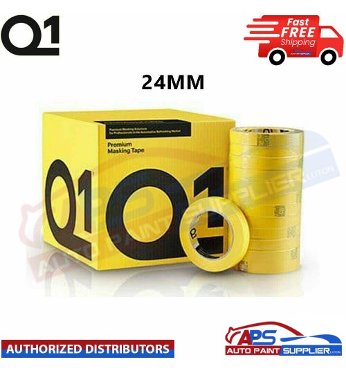 Q1 MASKING TAPE PREMIUM AUTOMOTIVE 110c - Box of 1" 24mm x 50m Roll of 36